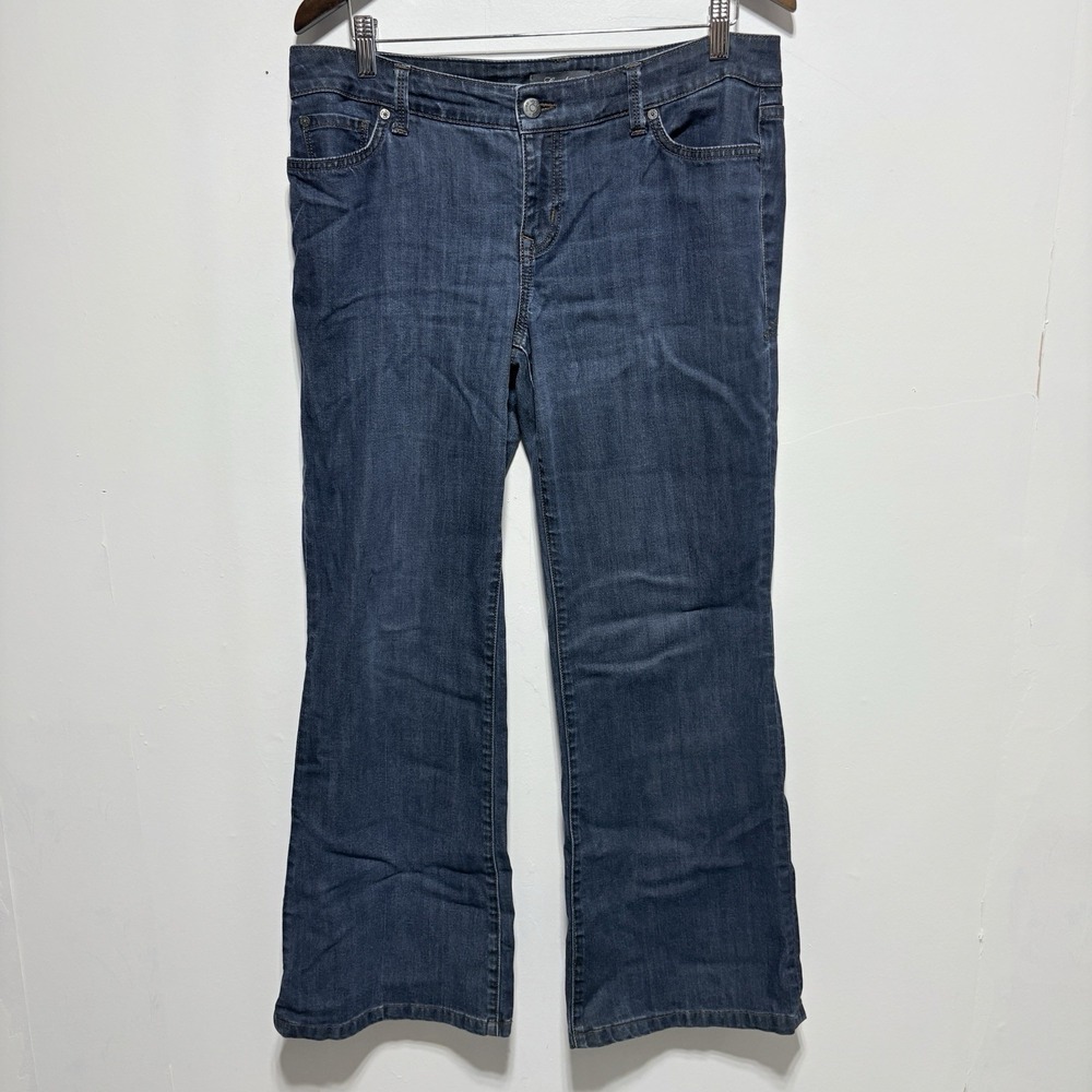 Level 99 Jeans Womens 31 Newport Wide Leg Casual Blue Stretch Denim Inseam 30